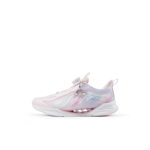 XTEP X Flow 8,0 Амортизация Отскок Устойчивый к истиранию Низкий Топ Беговые кроссовки Кремово-розовый Детский