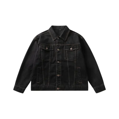 AGBG Оригинальный Черный Деним Унисекс Джинсовые Куртки