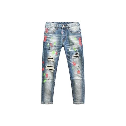 OGQG Light Blue Men's Jeans OGQG Светло-голубые мужские джинсы
