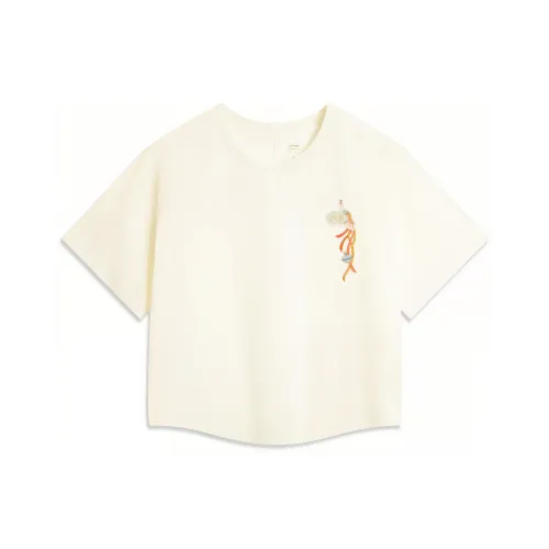 LINING x Forbidden City LIANMINGKUAN Серия китайской культуры Рубашка Женская Жемчужная раковина Белый