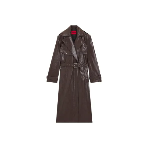 Hugo Boss Темно-коричневый женский тренч