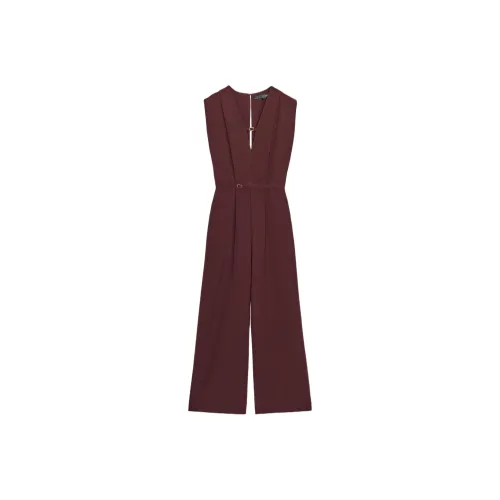 ZARA Темно-красные Женские Комбинезоны