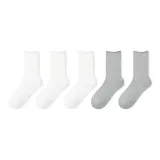 3 Белый + 2 Светло-Серый [100% хлопок / Устойчивый к образованию катышков / 10A Антибактериальный]