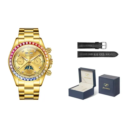 Jin Shi Dun Artisan Collection Автоматический Механический Механизм Нержавеющая Сталь Ремешок Часы Мужские Часы Золотистый Циферблат