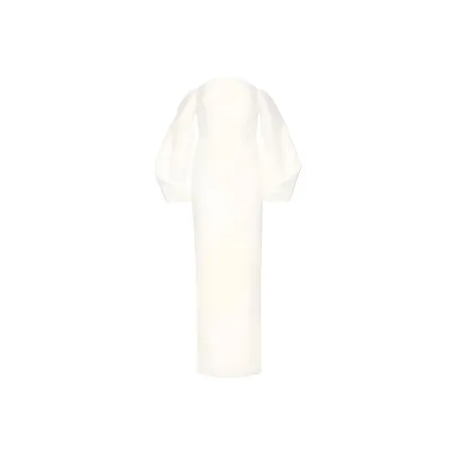 SOLACE LONDON Длинное платье с длинными рукавами женское белое