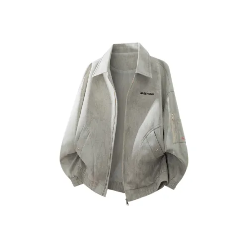 Bug Small Green Большой размер Повседневная Куртка Унисекс