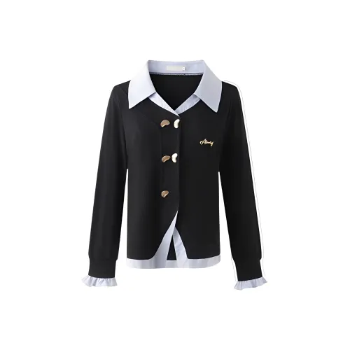 HUICUIGE Черные Женские T-рубашки