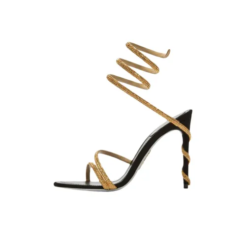 RENE CAOVILLA Margot One Strap Sandals 10,5cm Women's Gold RENE CAOVILLA Margot One Ремешок Сандалии 10,5см Женские Золотые