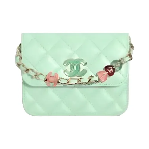 CHANEL 23P SS Lambskin Клатч через плечо Сумка Женская Зеленая