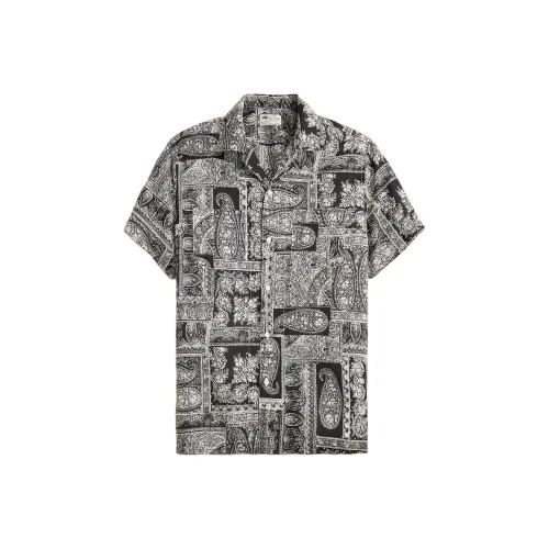 J.Crew Черный Белый Цветочный Мужские Рубашки