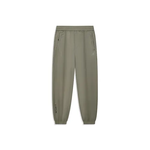 XTEP Вязаные тренировочные брюки мужские темно-аква-зеленый