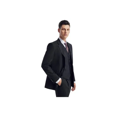 BUSYCON Черный Мужской Деловой Костюм