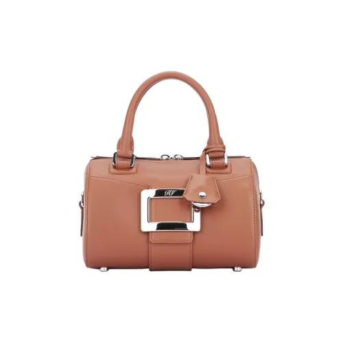 Roger Vivier Belle Vivier Телячья кожа Тоут Сумка Сумка для покупок Сумка на плечо Сумка Мини Женская Коричневая