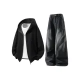 Черный топ + Черные брюки