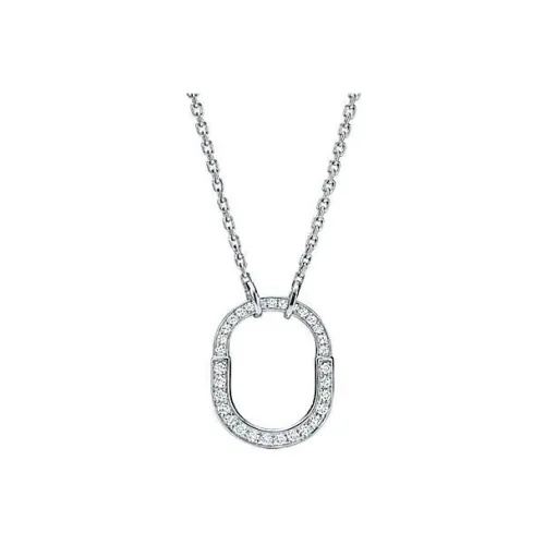 TIFFANY & CO. Подвеска Lock, Размер Small Белое Золото 18 Карат С Паве Из Бриллиантов Размер Мотива, Small