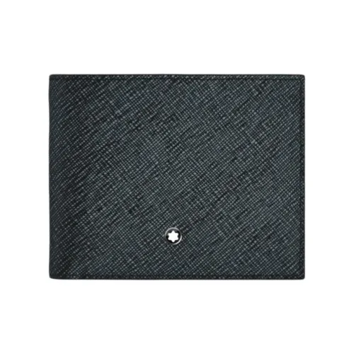 MONTBLANC Кошелек из коровьей кожи мужской чернильно-синий