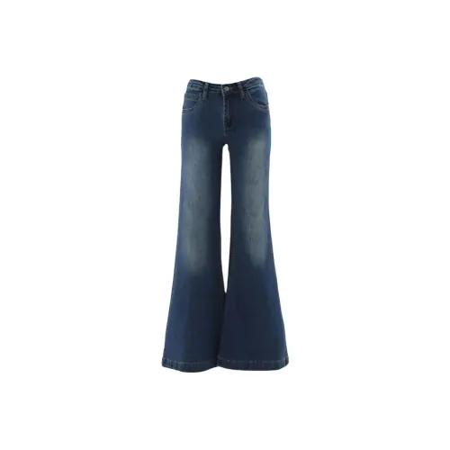 DANCANG American Luxury Streetwear Нелинейный крой Эластичный Горячая девушка Прямой крой Расклешенные штаны Женские