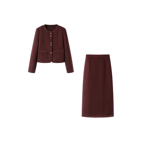 MH Бургунди Женские Комплекты с Юбкой