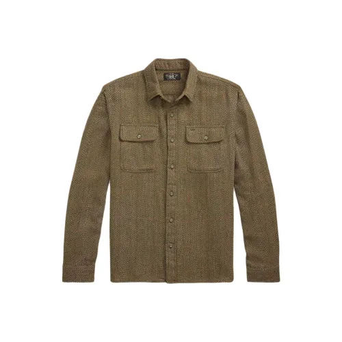 Double RL Коричневые Мужские Рубашки