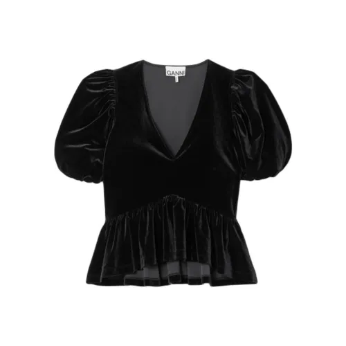 GANNI Черные Женские T-рубашки
