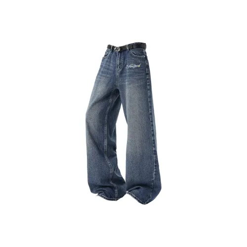 MOO TONAL Синий Унисекс Джинсы