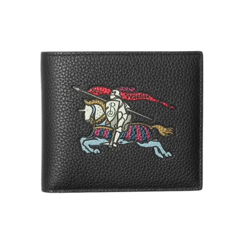 Burberry EKD Bifold Wallet​ Eight Card Slots Note Compartment With Divider Two Slip Pockets