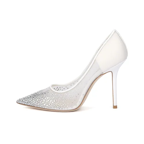 Jimmy Choo Любовь Узкий каблук Высокие каблуки 10 см Женские Белые