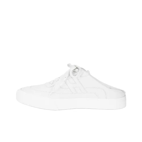 HERMES Нет Особенный Функция Домашние тапочки Женские Белые