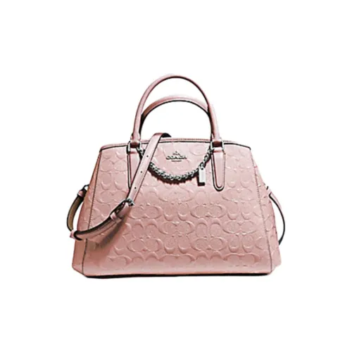 COACH Margot Кожа Ручная Сумка Сумка через плечо Сумка через плечо Большая Женская Вишневый цветок Розовый