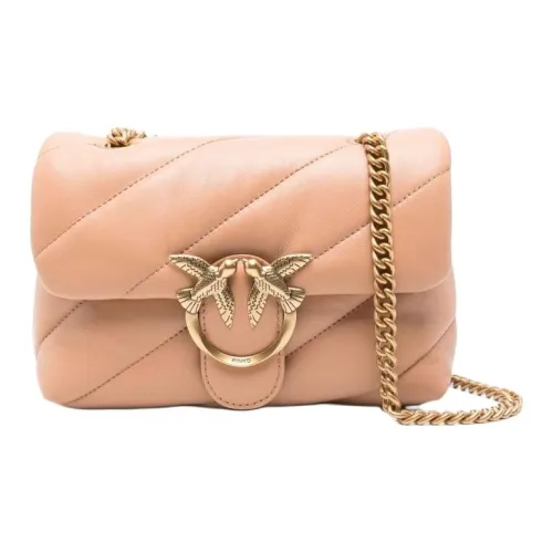 PINKO LOVE Collection Puff Телячья кожа Сумка через плечо Сумка на плечо Мини Женская Корица