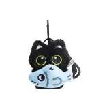 Держащая Синий Рыбка-Большеглазый Черный Кот