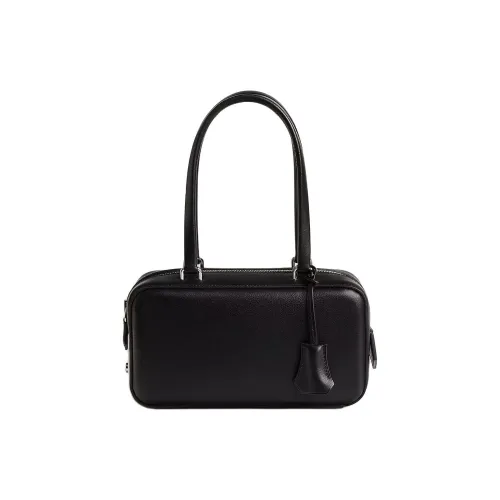 HERMES Faubourg Evergrain Телячья кожа Сумка Женская Черная