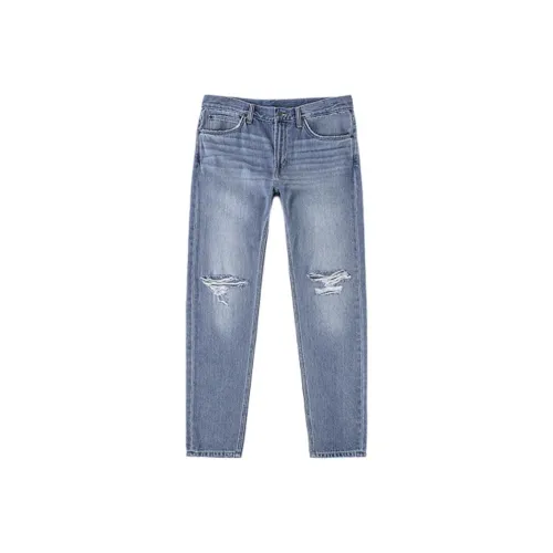 Lee Джинсы Мужские Средний Светло-Синий