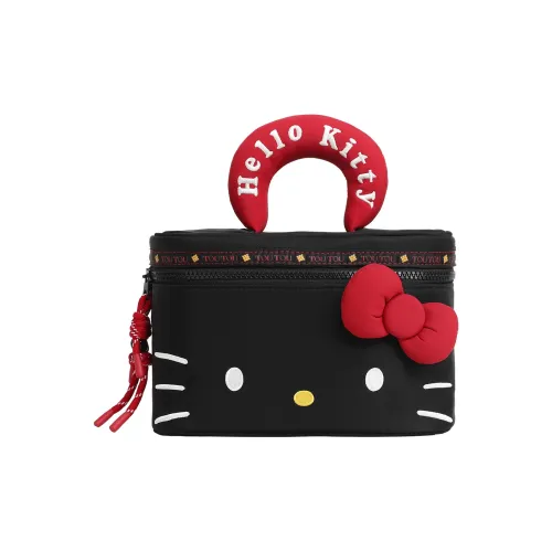 TOUTOU HELLO KITTY collaboration Хелло Китти Ткань Косметичка Женская Черная