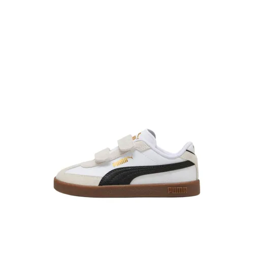 PUMA Club II Era Low Топ Детские Скейтбординги Белый черный золотой Детский