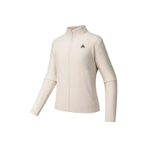 ANTA Outdoor Collection Флисовая куртка с воротником-стойкой женская рыбка цвет белый