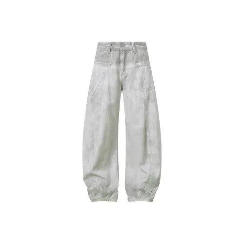 GBXM Грязно-белый Унисекс Джинсы