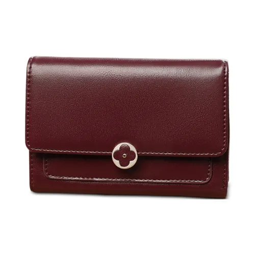 Crtnzo Kroez Кошелек из коровьей кожи кошелек держатель для карт клатч маленький женский бордовый светло-розовый