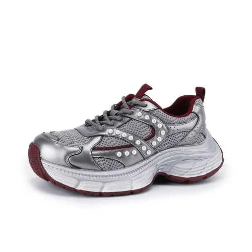 Spider King Дышащие Кроссовки с Низким Верхом и Толстой Подошвой для Увеличения Высоты Женские