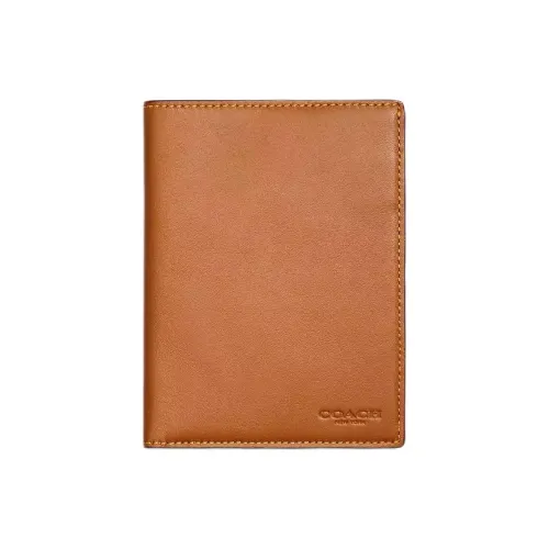 COACH Перчаточная дубленая кожа Сумка для документов Passport HOLDER Мини Унисекс Седло