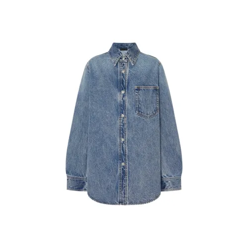 MO&CO Джинсовый синий Женские рубашки