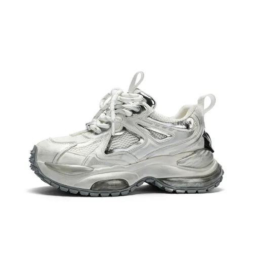 DESKISS Амортизация Устойчивый к истиранию Дышащий Увеличивающий высоту Низкий Топ Телесный Верх Кроссовки Женские