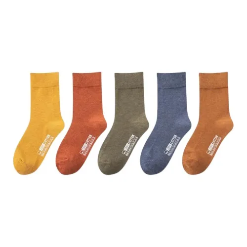 MAXDAVID По одной паре каждого цвета всего 5 упаковок женские носки MID до икры