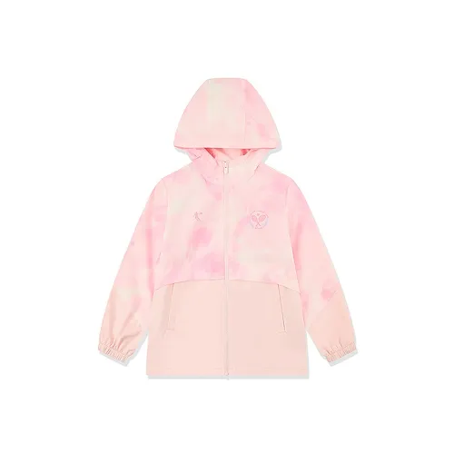 QIAODAN Oriole Розовый с Полным Принтом Детские Топы