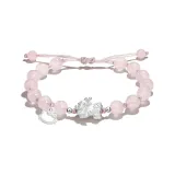 Серебряный Счастливый Кот Розовый Китайский Благоприятный Животные Плетеный Веревка