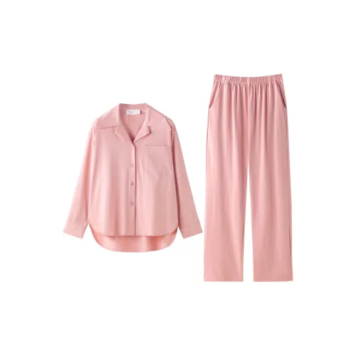 MEONSILL Весенний и Осенний комплект пижам для женщин 2 предмета персиково-розовый