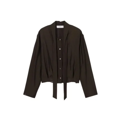 Dunst Галстук BLOUSE Коричневая Рубашка Женская