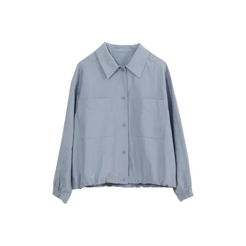 ZIMO Небесно-голубые Женские Рубашки