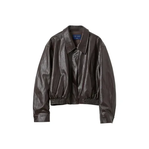 3COLOUR Красный Коричневый Женский Короткий Пальто