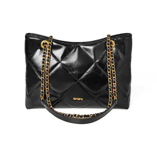 15 MINS Коровья кожа Сумка через плечо Стандартная Женская Полночь Черный